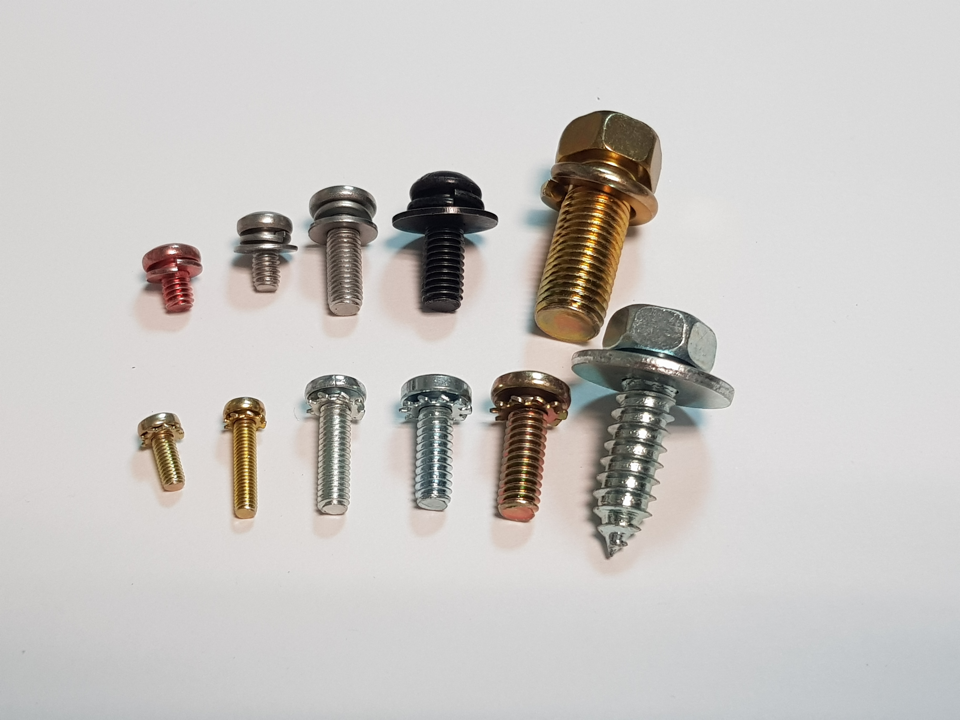 SEMS screws with captive washer