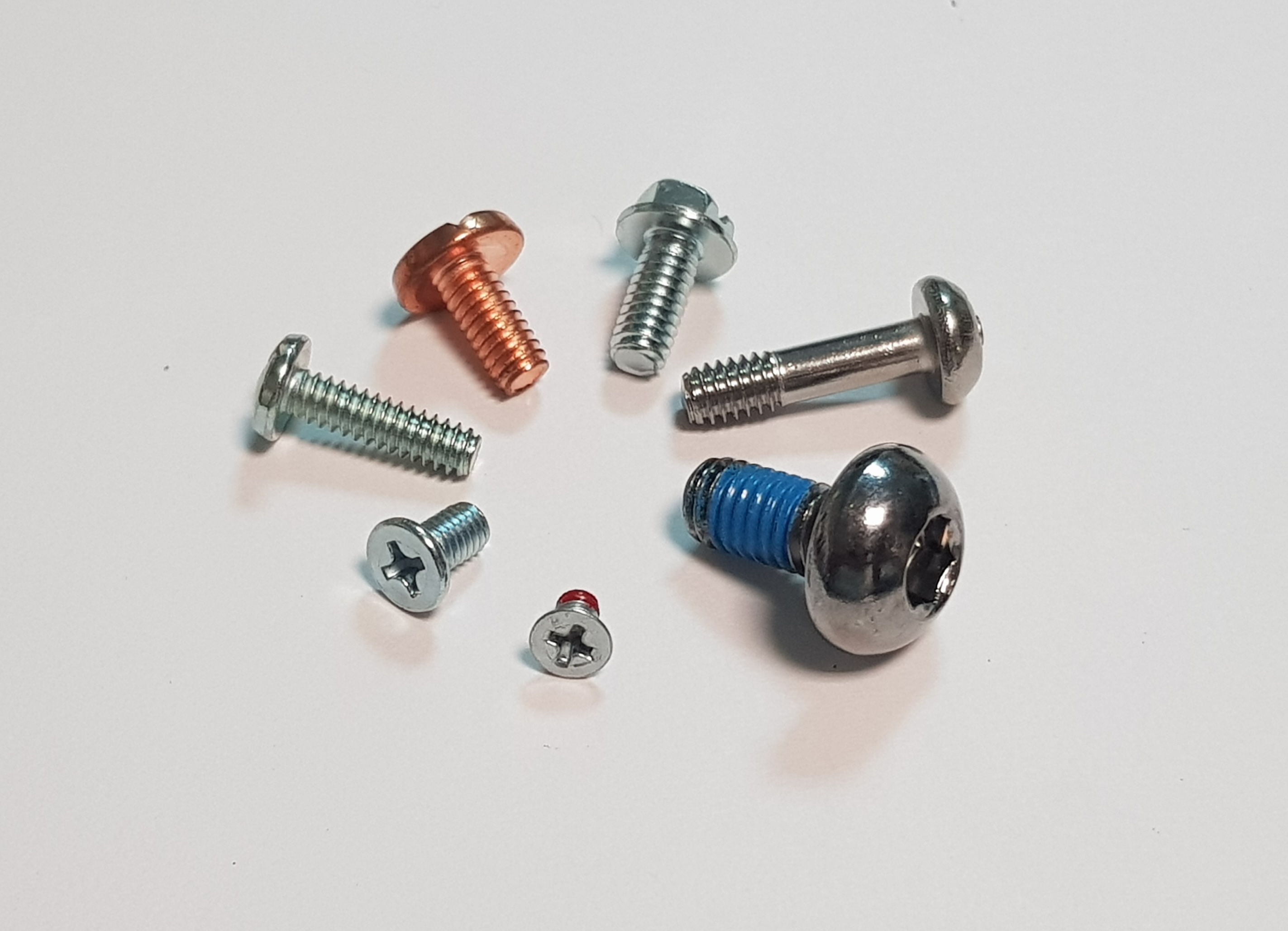 Self-tapping screws close-up